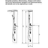 Steel shower panel mounted to the wall Szarow