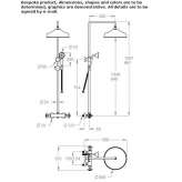 Thermostatic shower panel with hand shower Bowes