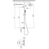 Shower panel with diverter and hand shower with overhead shower Ararat