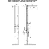 Wall-mounted shower panel with shower head Przywidz