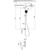 Shower panel with diverter and hand shower with overhead shower Ararat