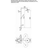 Shower panel with wall thermostat and shower head Nexpan