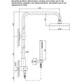 Shower panel with shower head Cienega