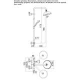 Thermostatic shower panel with shower head Borascu