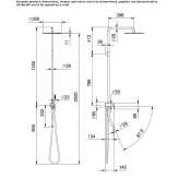 Wall-mounted shower panel with shower head Khanino