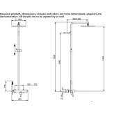 Panel prysznicowy montowany do ściany z głowicą prysznicową Allegan