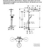 Thermostatic shower panel made of chrome-plated brass, mounted on the wall Quintero