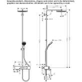 Wall-mounted thermostatic shower panel in chrome-plated brass with shower head Evlalo