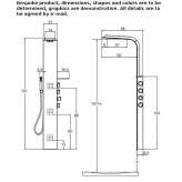 Shower panel with wall thermostat and shower head Travanca