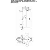 Thermostatic shower panel with shower head Smolensk