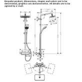 Thermostatic shower panel made of chrome-plated brass, mounted on the wall Aicurzio