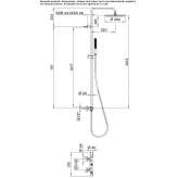 Thermostatic shower panel with diverter and hand shower Ararat