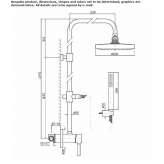 Wall-mounted shower panel with a shower hand Byram