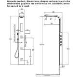 Corian® shower panel for wall mounting Travanca