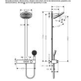 Wall-mounted shower panel in chrome-plated brass with hand shower and overhead shower Evlalo