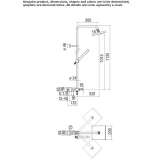 Wall-mounted shower panel with shower head Castione