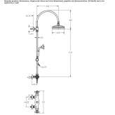 Wall-mounted shower panel with shower head Bear