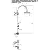 Wall-mounted shower panel with a shower hand Sebnitz