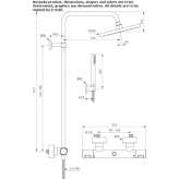 Wall-mounted shower panel with diverter Choloma