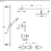 Wall-mounted shower panel with a shower hand Itatuba