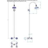 Wall-mounted shower panel with a shower hand Swanley