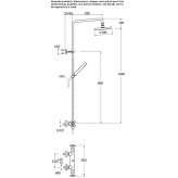 Shower panel with wall thermostat and shower head Horodnia