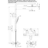 Wall-mounted shower panel with diverter and hand shower Choloma