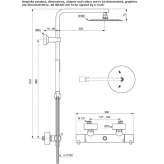 Thermostatic shower panel with diverter and hand shower Choloma