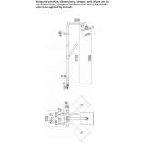 Thermostatic shower panel with shower head Aguilita