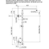 Wall-mounted shower panel with diverter Crixas