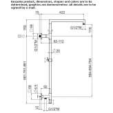 Wall-mounted shower panel with diverter Turlock