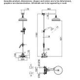 Shower panel with thermostat for wall mounting Hawker