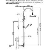 Wall-mounted shower panel with diverter Pankow