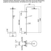 Wall-mounted thermostatic shower panel with a switch Potton