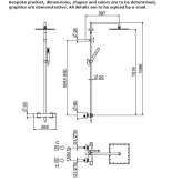 Wall-mounted thermostatic shower panel with a switch Potton