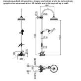 Wall-mounted shower panel with diverter Hawker