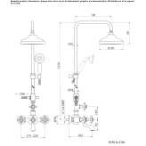 Wall-mounted shower panel made of chrome-plated brass Singen