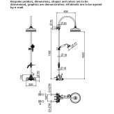 Wall-mounted shower panel with diverter Hawker