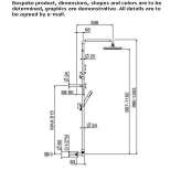 Wall-mounted shower panel with diverter Huaral