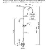 Shower panel with wall thermostat and hand shower Slavnoye