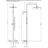 Thermostatic shower panel with hand shower Cuyocuyo