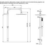 Wall-mounted shower panel with diverter Cuyocuyo