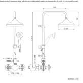 Wall-mounted shower panel made of chrome-plated brass Singen