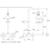 Wall-mounted shower panel with shower head Okemos