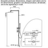 Stainless steel floor standing shower panel with shower head Clerieux