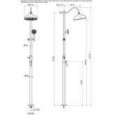 Steel standing shower panel with a hand shower Altania