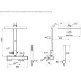 Shower panel with hand shower Dural