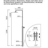 Stainless steel floor standing shower panel with shower head Barkaroe