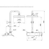 Shower panel with hand shower Coromoro