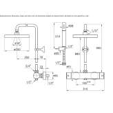 Shower panel with hand shower Coromoro